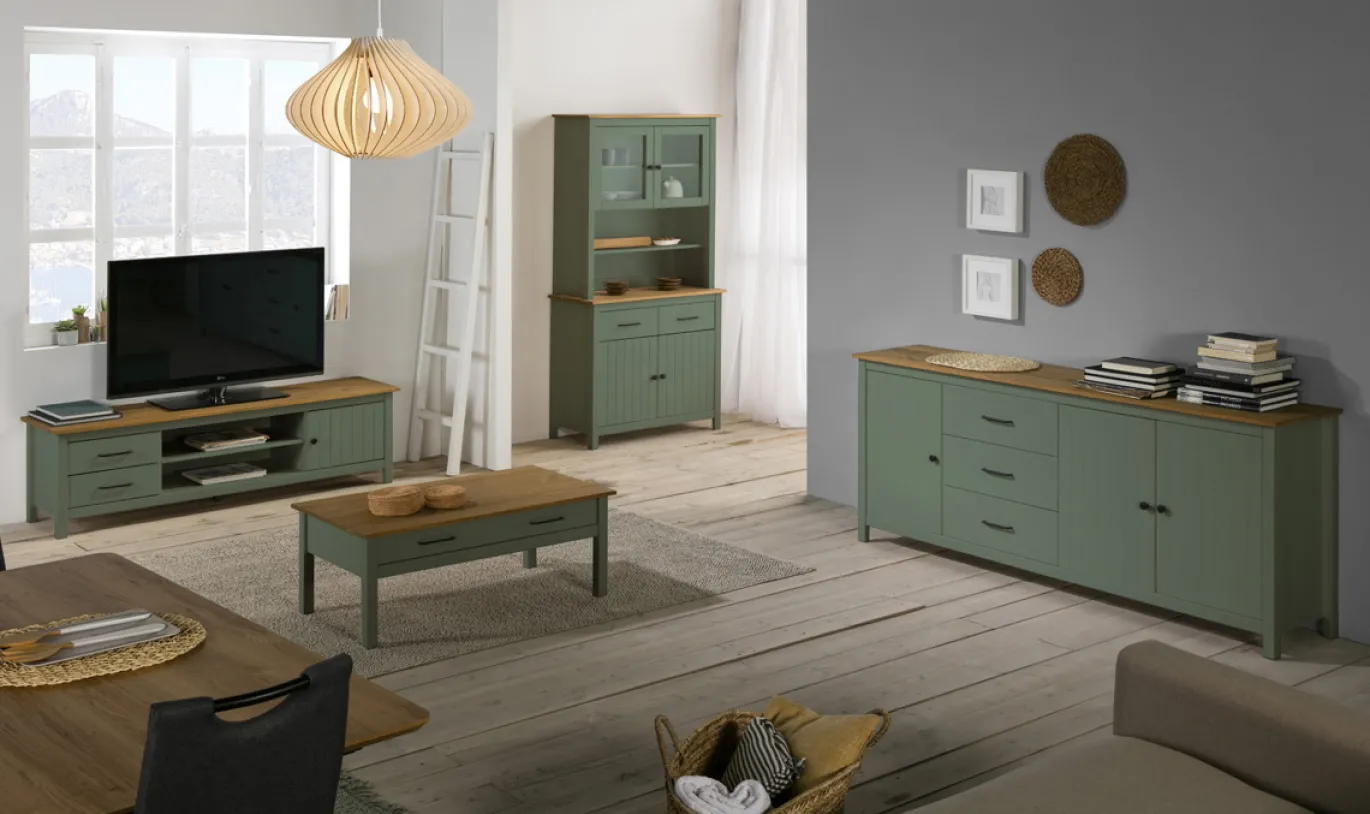 Buffetkast Miranda Groen wax - Giga Meubel