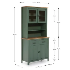 Buffetkast Miranda Groen wax - Giga Meubel