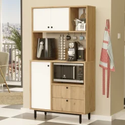 Buffetkast Roland Wit/Naturel 88x160cm