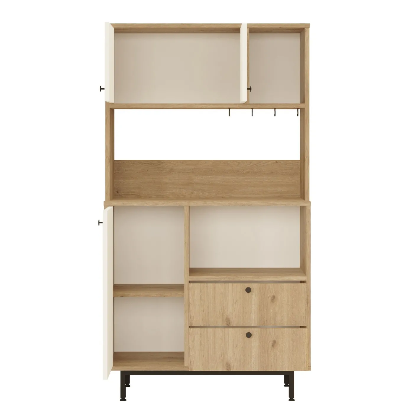 Buffetkast Roland Wit/Naturel 88x160cm
