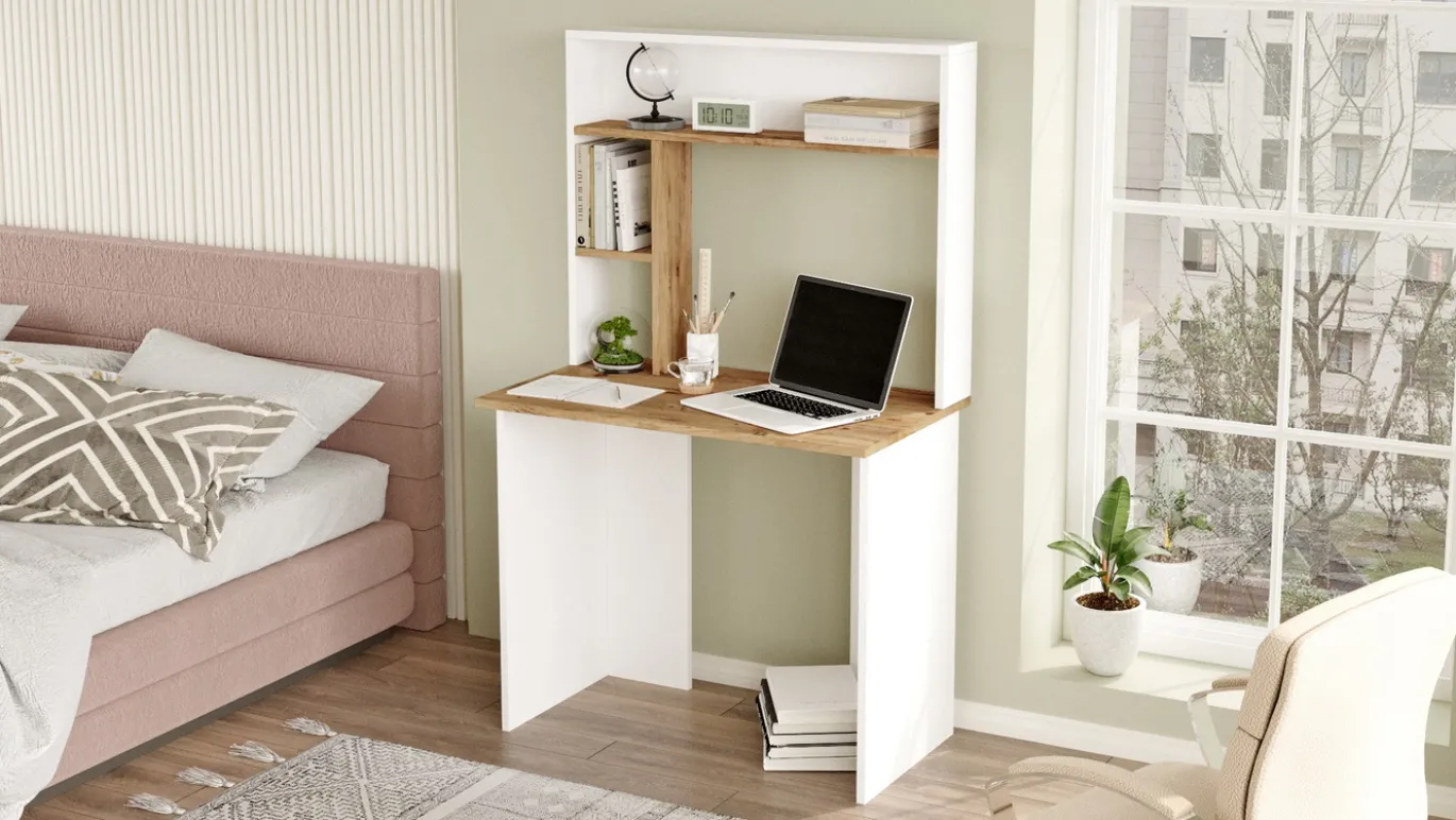 Bureau Bram Wit/Naturel 145cm