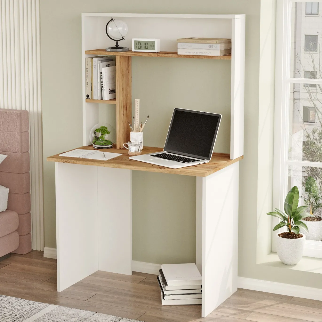 Bureau Bram Wit/Naturel 145cm