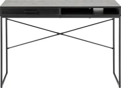 Bureau Bronx Zwart 110x45x75cm MDF - Giga Living