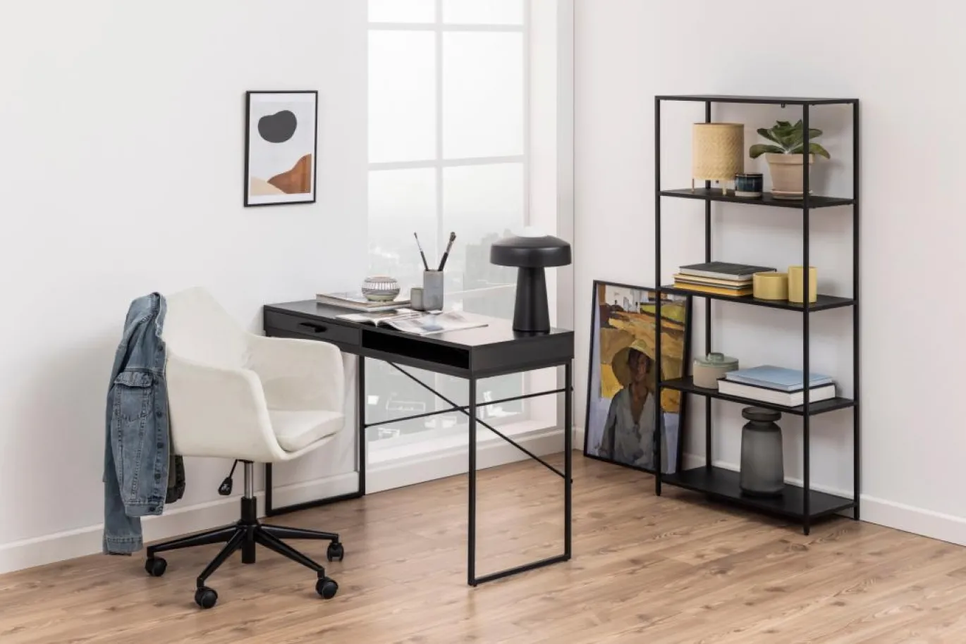 Bureau Bronx Zwart 110x45x75cm MDF - Giga Living