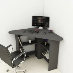 Bureau Corner Melamine Antraciet