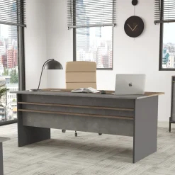 Bureau De Haan Bruin/Antraciet 180cm