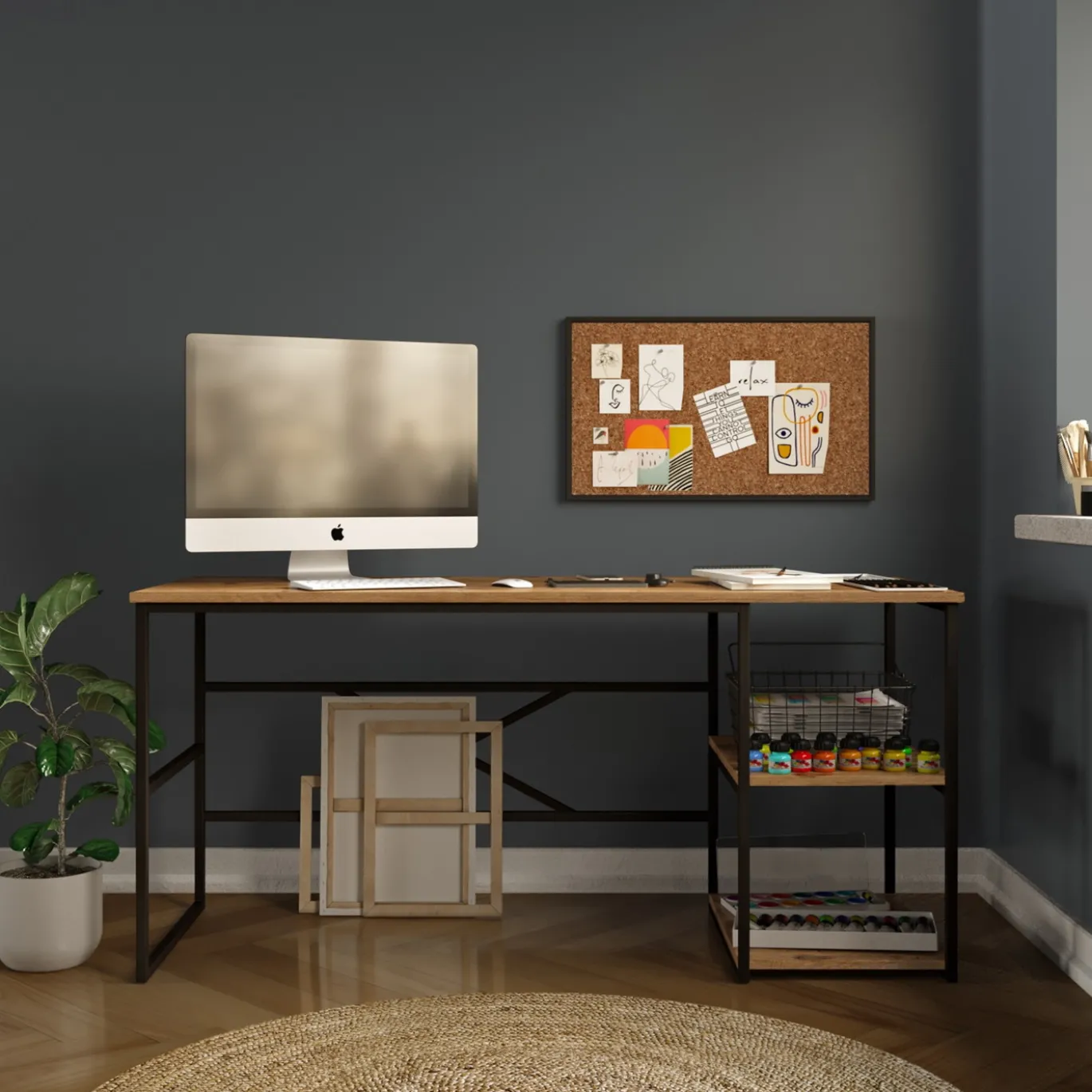 Bureau Demre Melamine Naturel 160cm