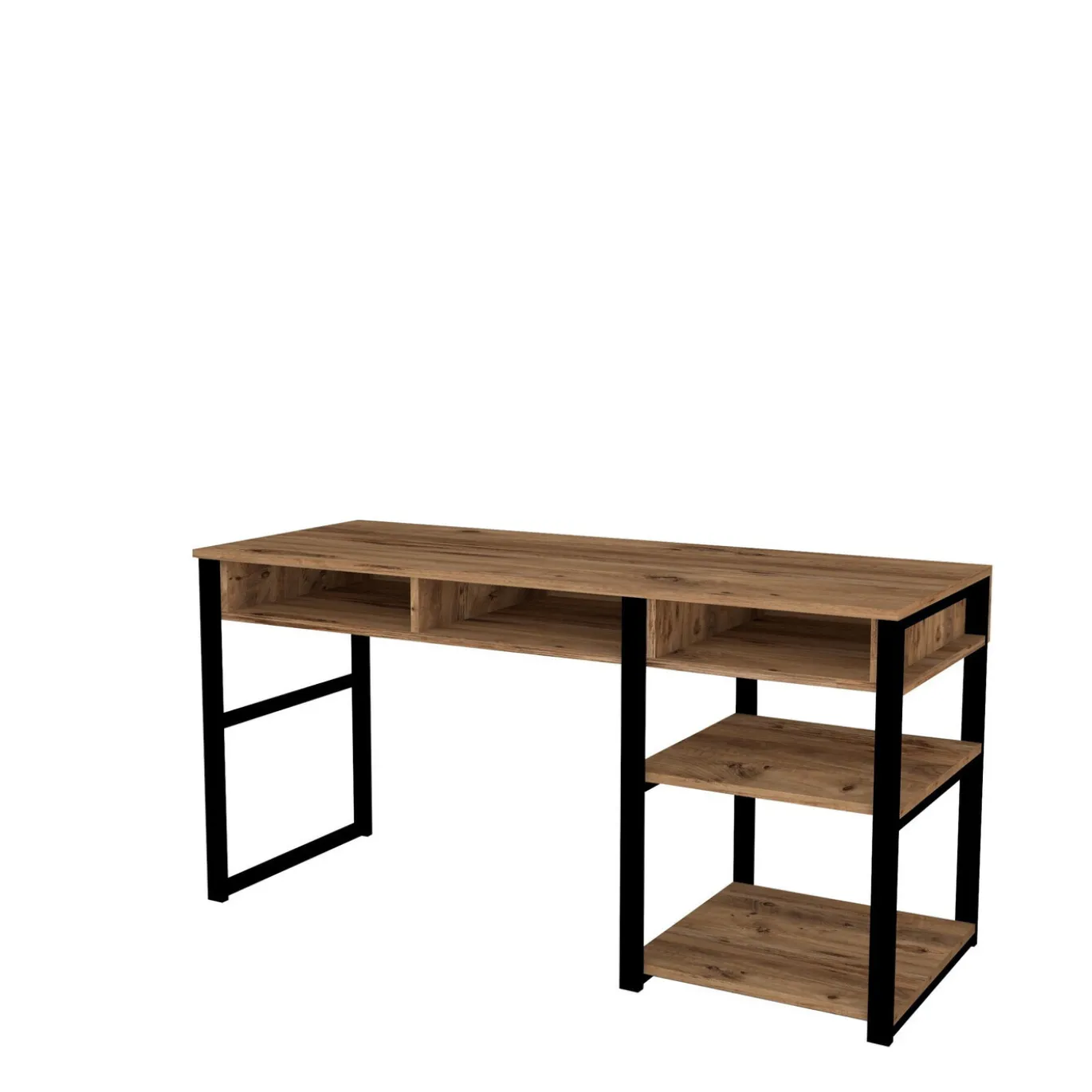 Bureau Emro Melamine Walnoot Zwart