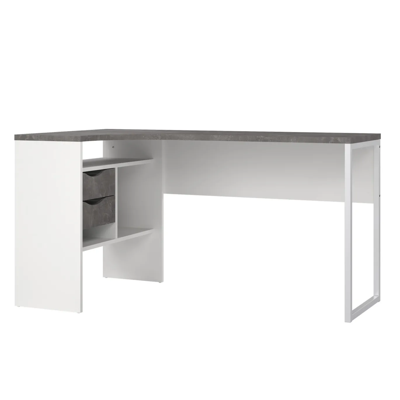 Bureau Function Plus 2 lades Wit/Oxid Beton - Giga Living