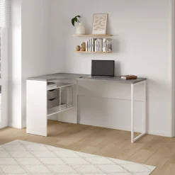 Bureau Function Plus 2 lades Wit/Oxid Beton - Giga Living
