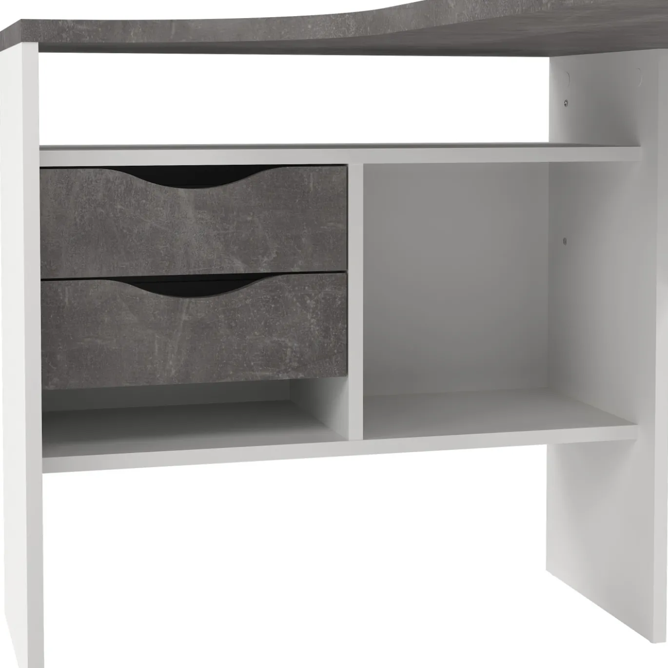 Bureau Function Plus 2 lades Wit/Oxid Beton - Giga Living