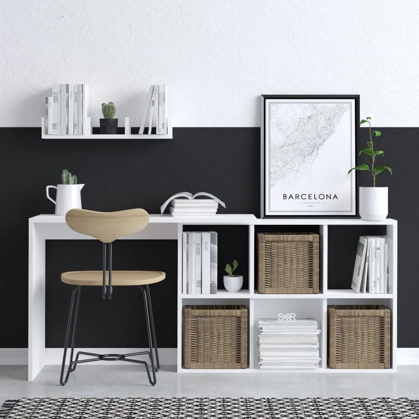 Bureau Jack Wit 145cm