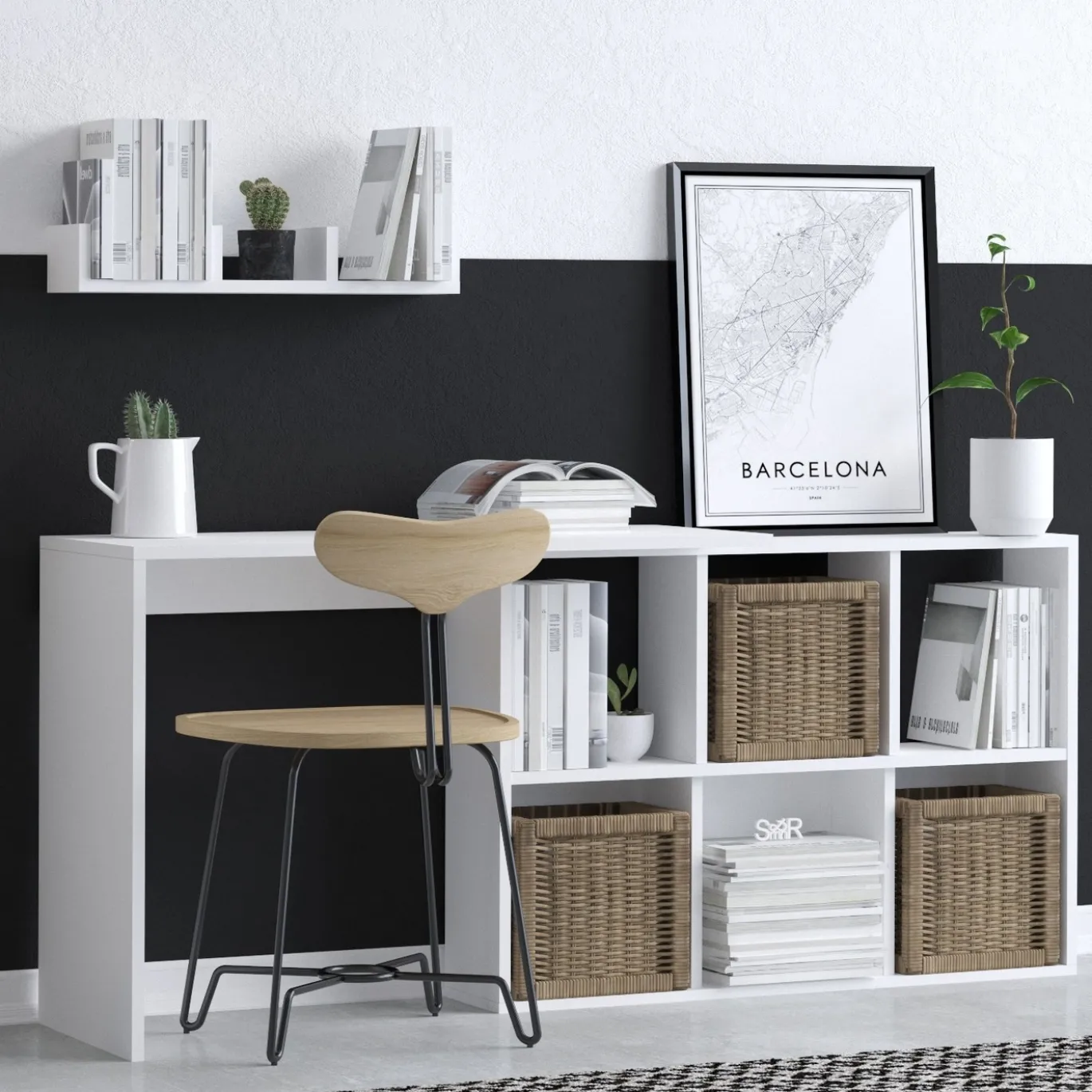 Bureau Jack Wit 145cm