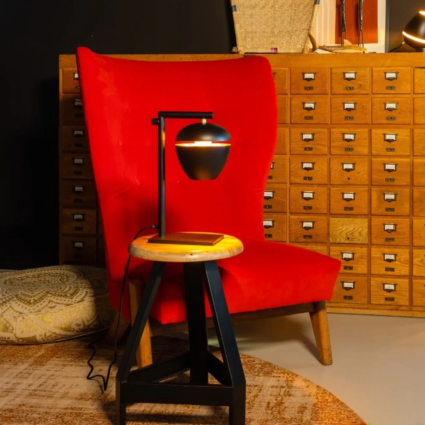 Bureaulamp Claire Zwart/Messing - Giga Meubel