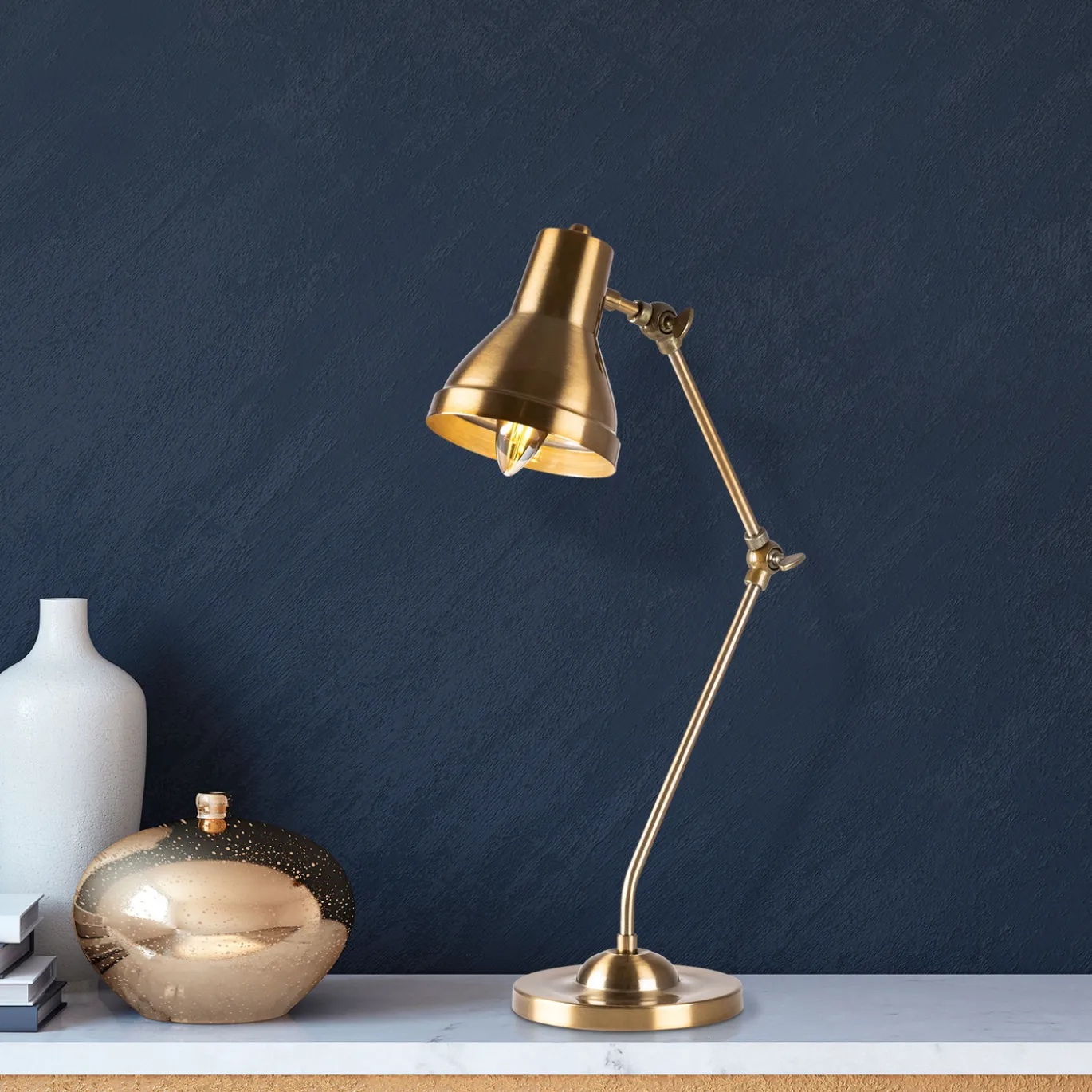 Bureaulamp Mixed Metaal Goud