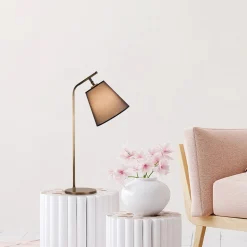 Bureaulamp Salihini Bruin/Goud
