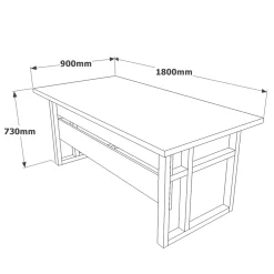 Bureau Martijn Walnoot 180cm