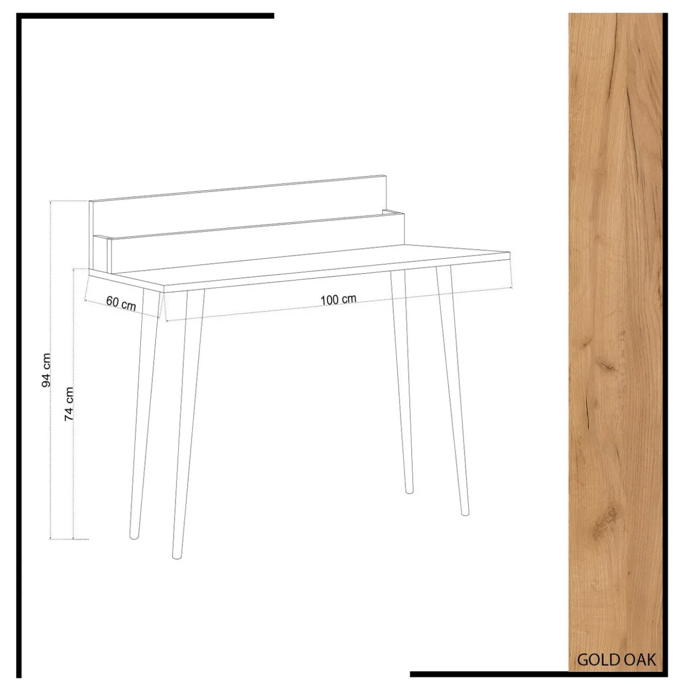 Bureau Rammi Melamine Eiken