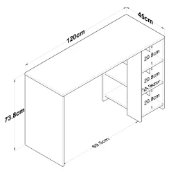 Bureau Sorkun Walnoot/Antraciet