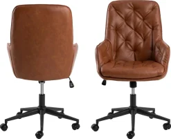 Bureaustoel Alleri Brandy Pu Retro - Giga Living