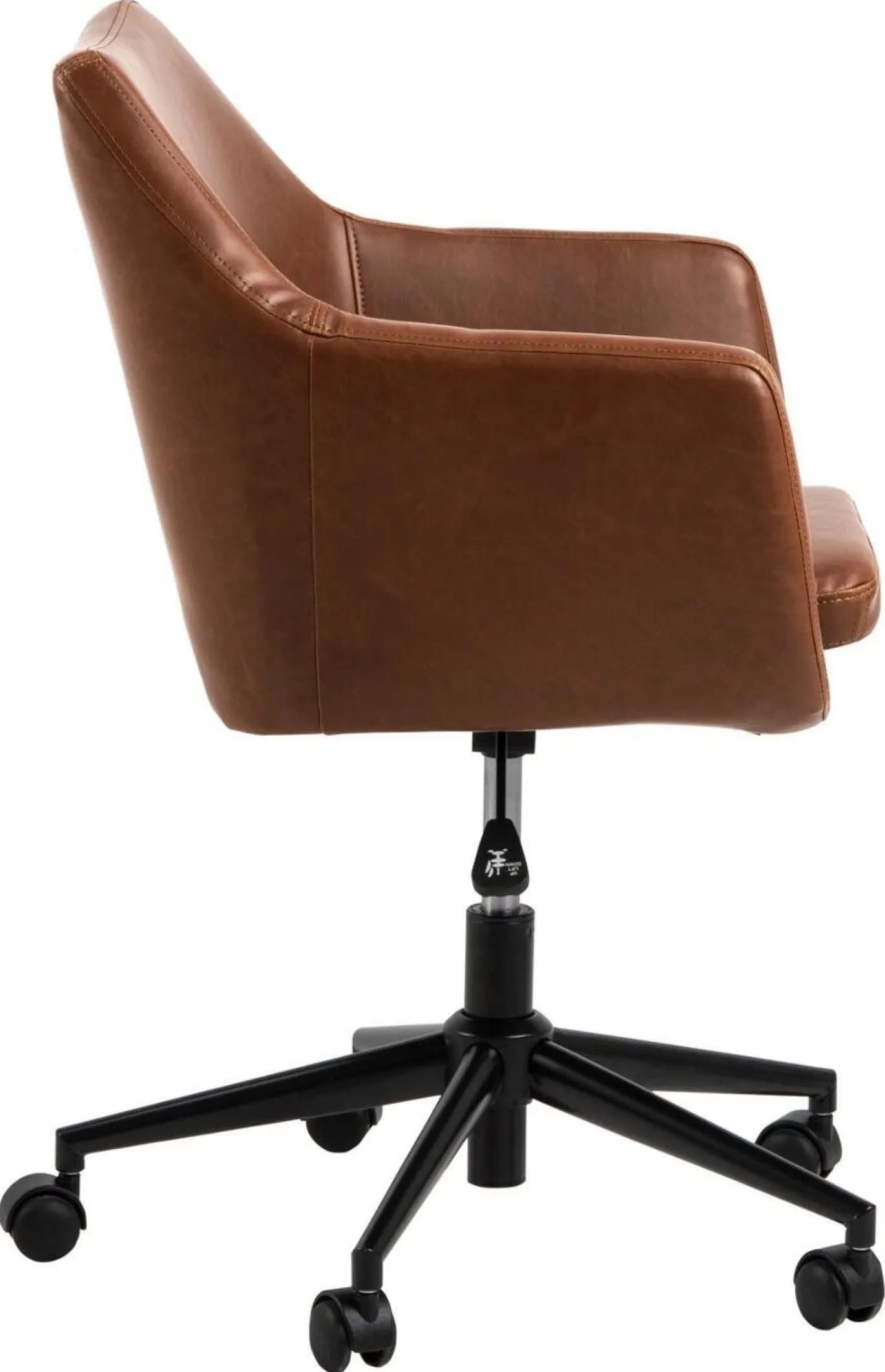 Bureaustoel Erica leather look Bruin - Giga Living