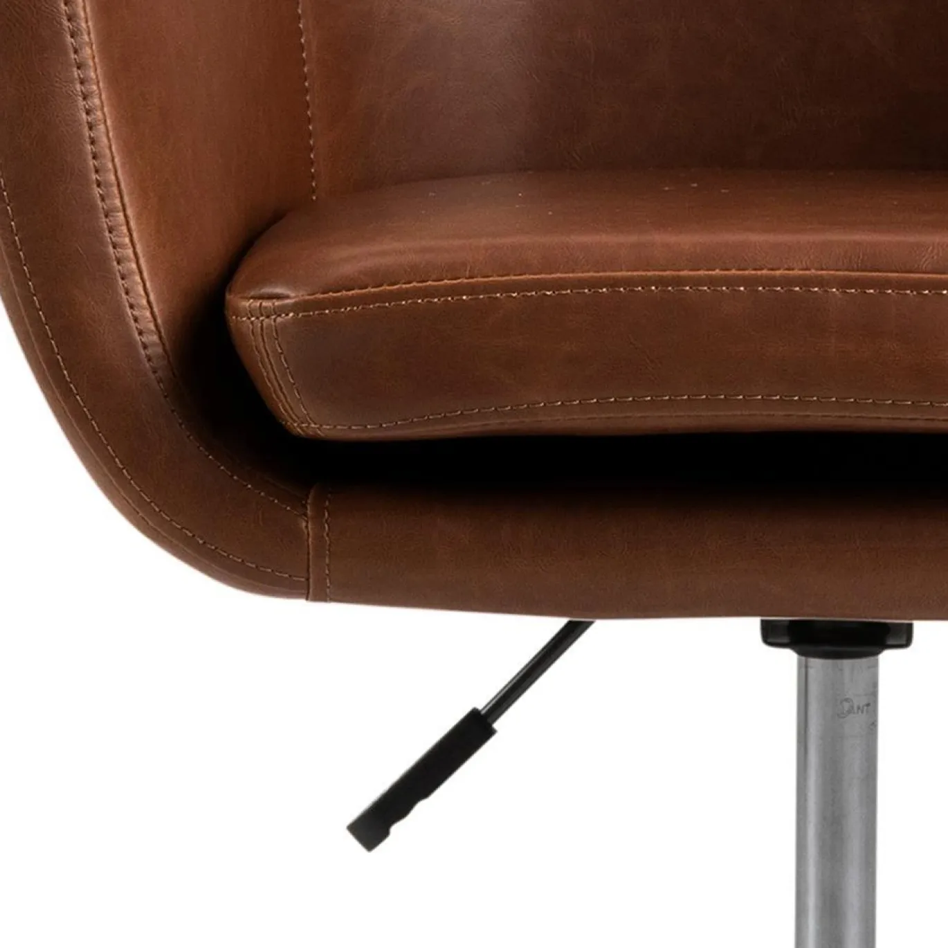 Bureaustoel Erica leather look Bruin - Giga Living
