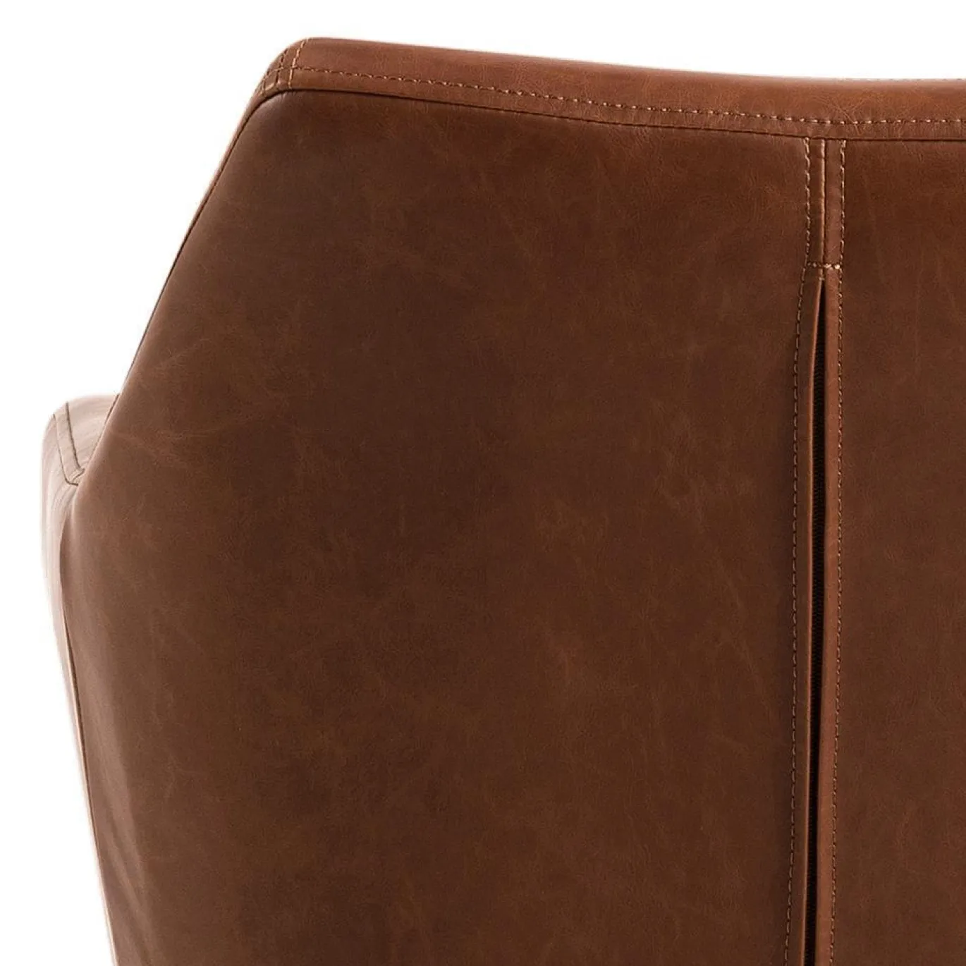 Bureaustoel Erica leather look Bruin - Giga Living