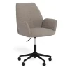 Bureaustoel Lorin Met Armleuning Basel Lichtgrijs Bruin - Giga Living