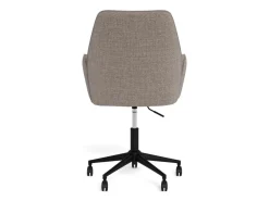 Bureaustoel Lorin Met Armleuning Basel Lichtgrijs Bruin - Giga Living