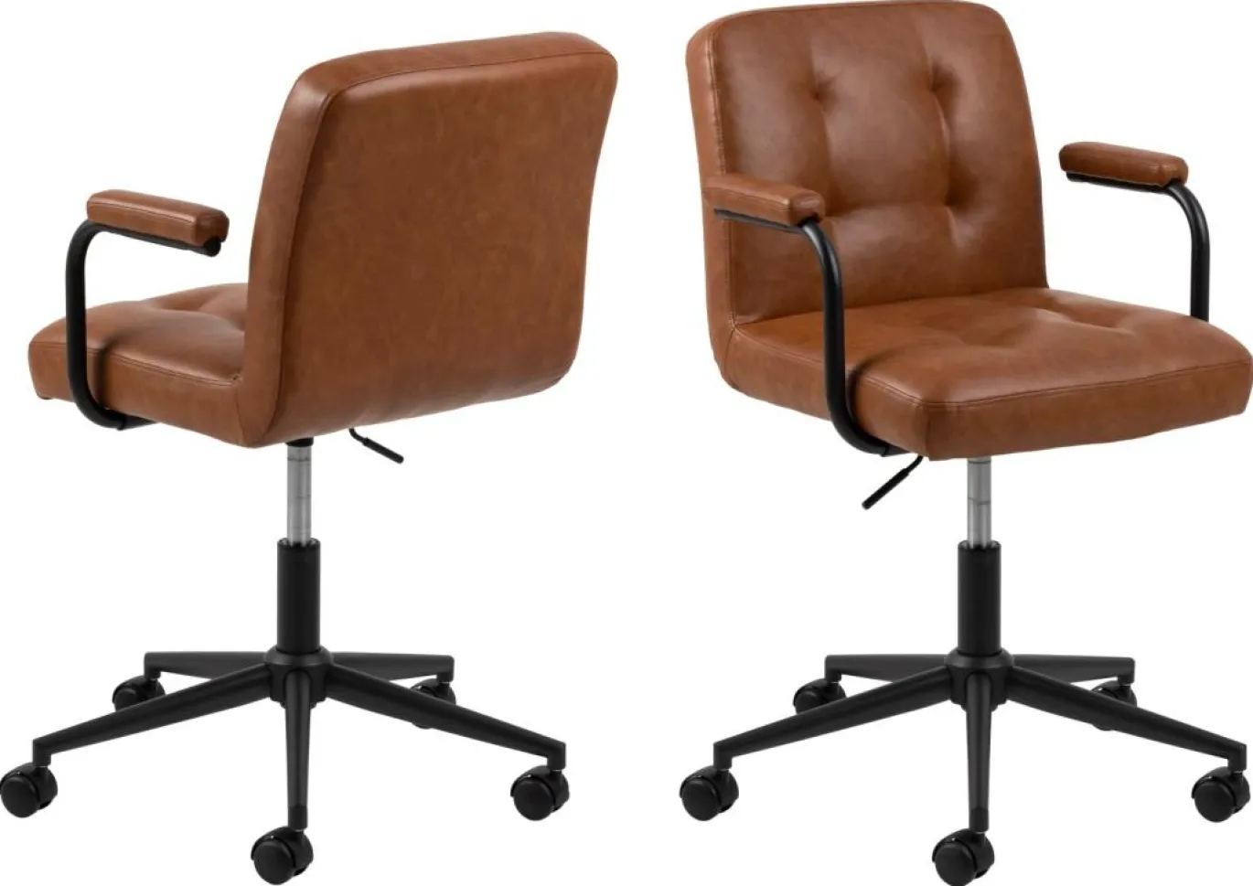 Bureaustoel Vestad Brandy Pu Retro - Giga Living