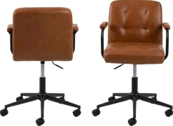 Bureaustoel Vestad Brandy Pu Retro - Giga Living