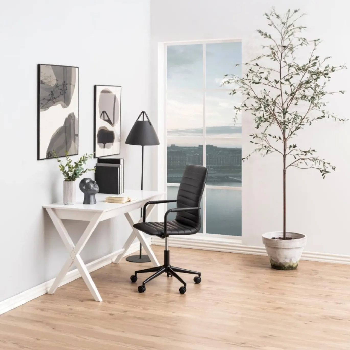 Bureaustoel Wistra Zwart Pu - Giga Living