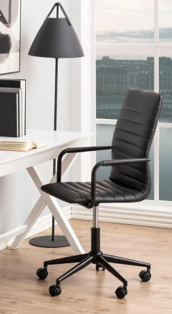 Bureaustoel Wistra Zwart Pu - Giga Living