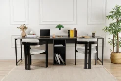 Bureau Twin Antraciet 240cm