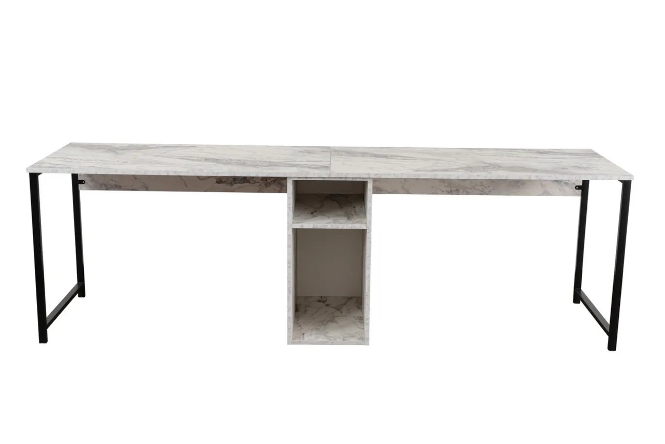 Bureau Twin Wit Marmerlook 240cm