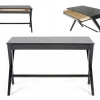 Bureau Werner Eikenfineer Zwart 120cm - Giga Living