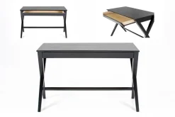 Bureau Werner Eikenfineer Zwart 120cm - Giga Living