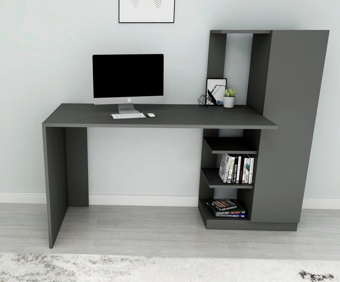 Bureau Yagiz Antraciet 150cm
