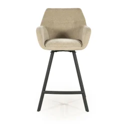 By-Boo Barstoel Bliss Met Armleuning Taupe