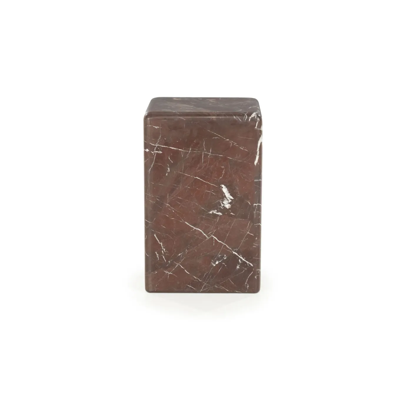 By-Boo Bijzettafel Dice Marmer Rood