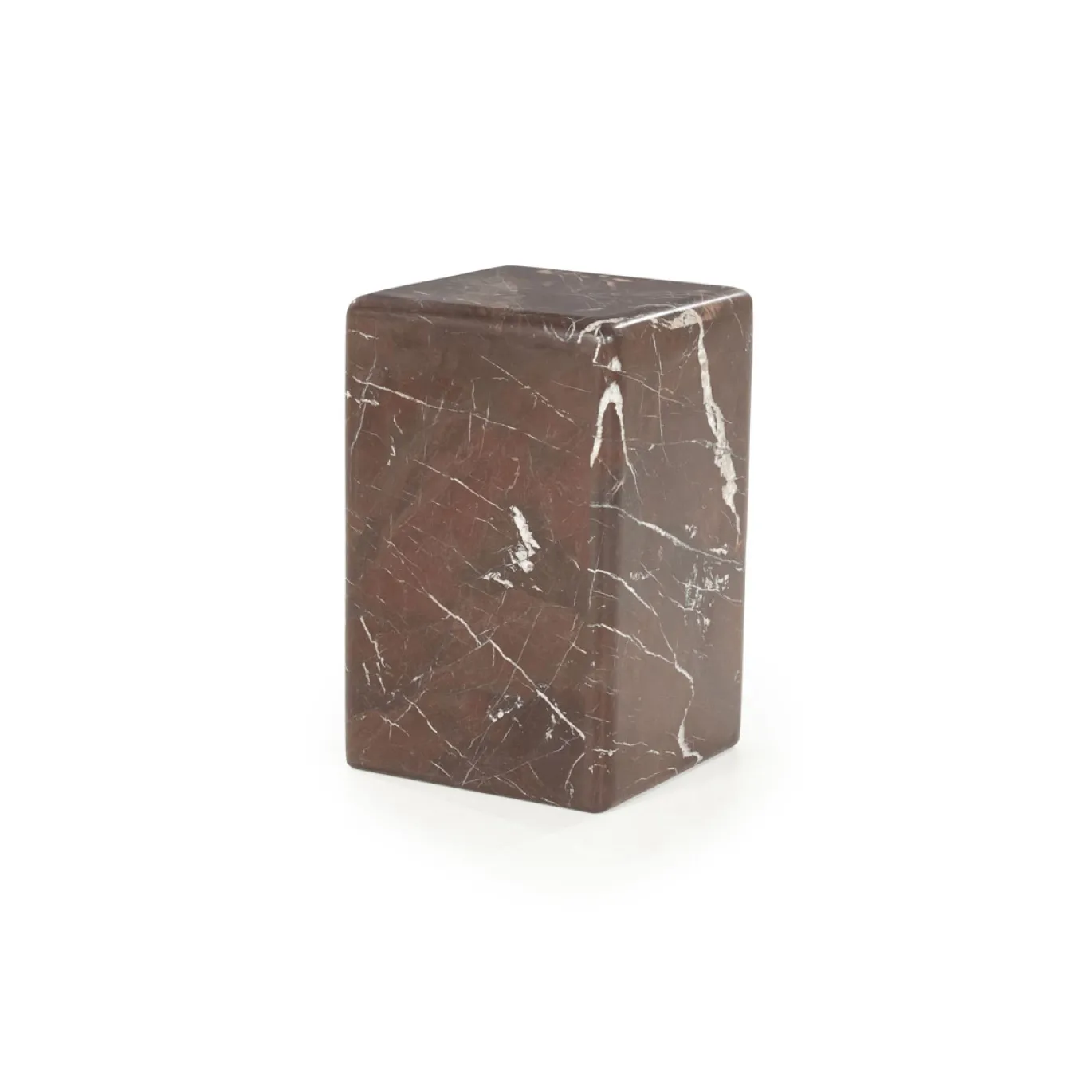 By-Boo Bijzettafel Dice Marmer Rood