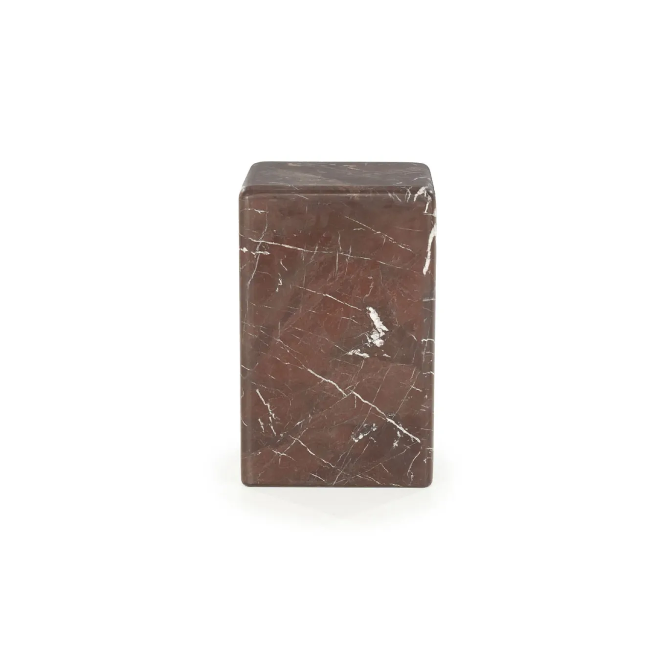 By-Boo Bijzettafel Dice Marmer Rood