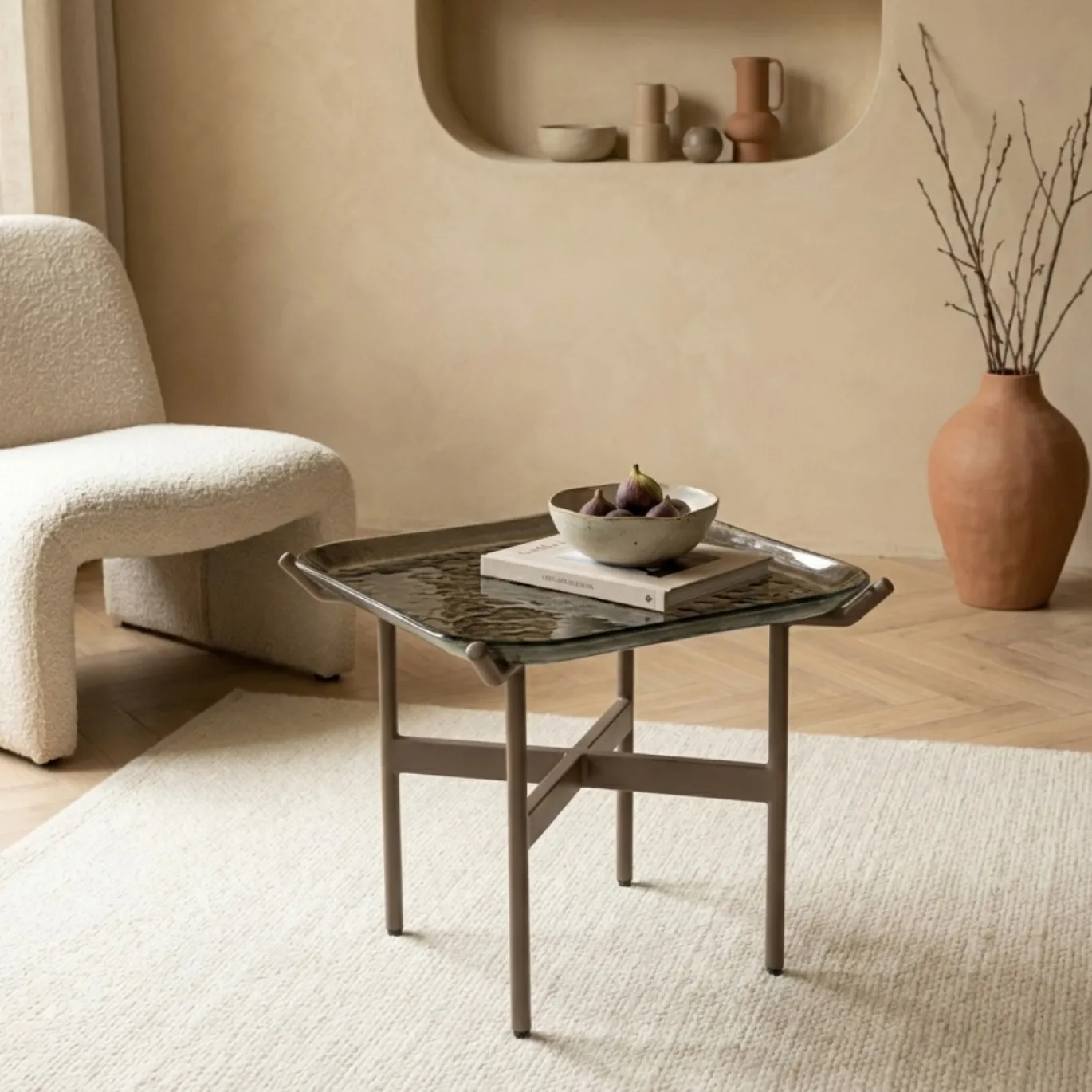 By-Boo Bijzettafel Liri Glas