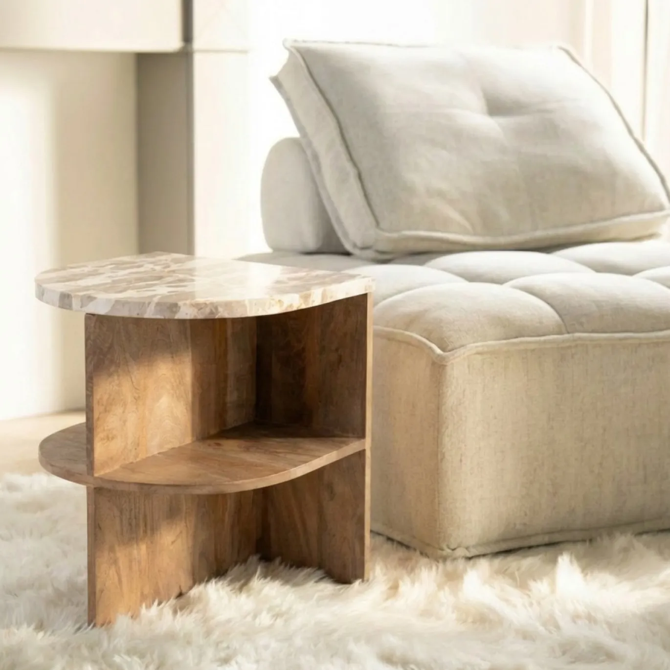 By-Boo Bijzettafel Marwood Marmer