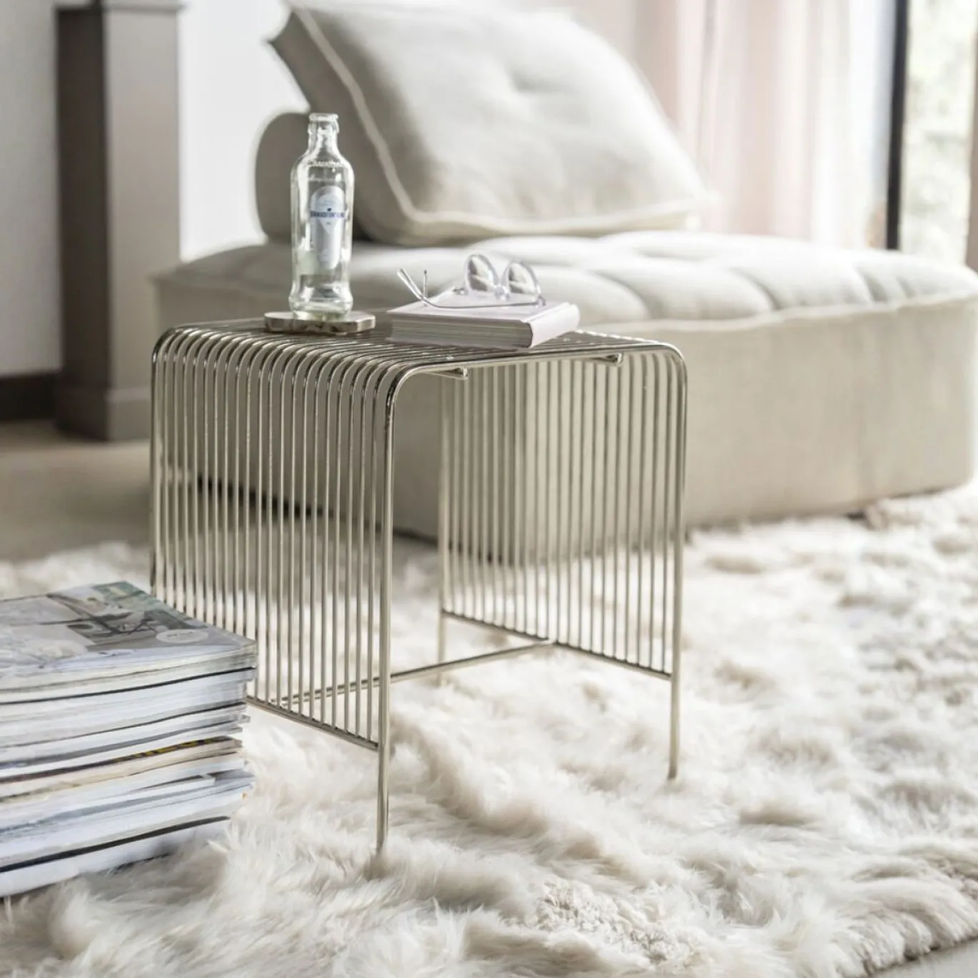 By-Boo Bijzettafel Wireworks Chrome