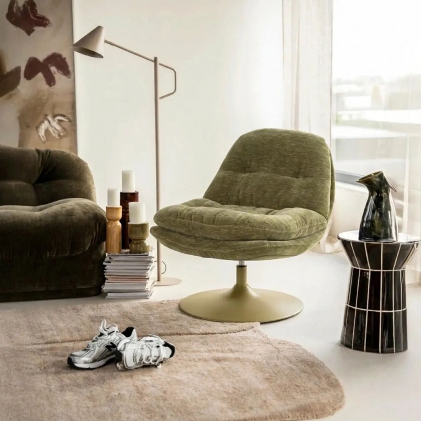 By-Boo Draaifauteuil Tromba Groen