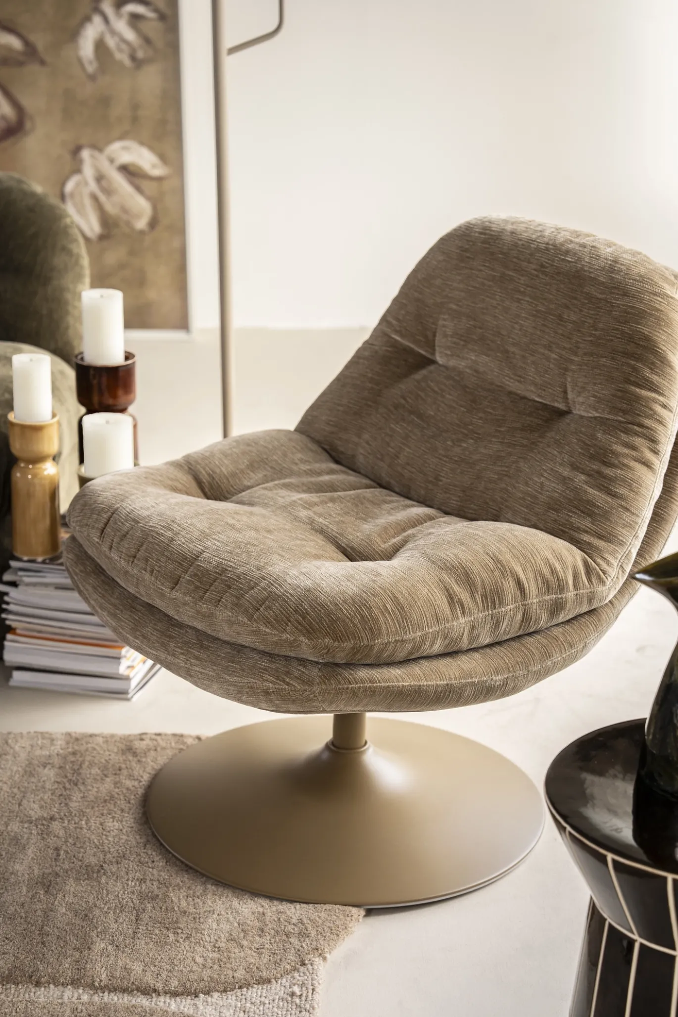 By-Boo Draaifauteuil Tromba Taupe