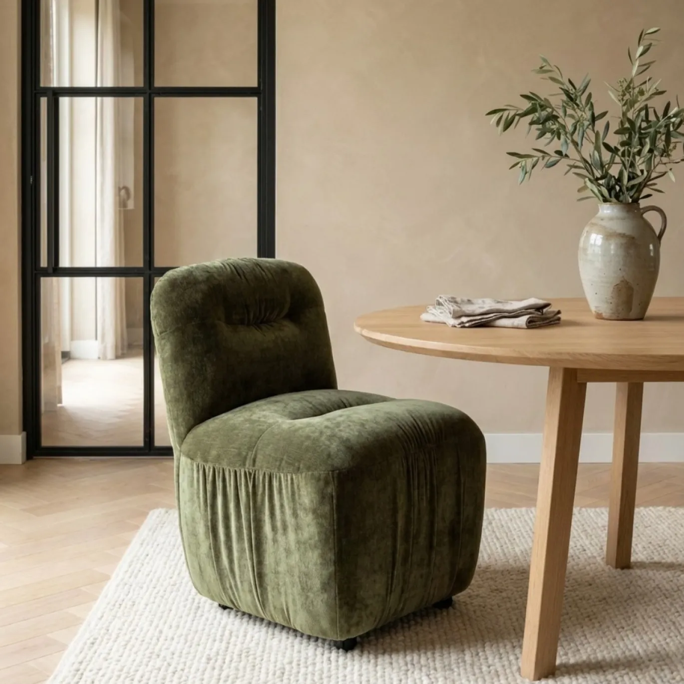 By-Boo Eetkamerstoel Nook Groen