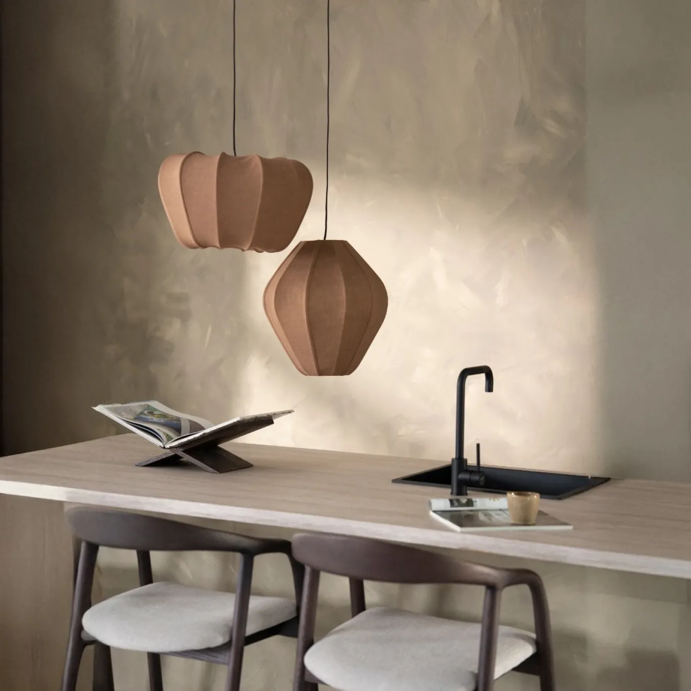 By-Boo Hanglamp Sora 2 Bruin