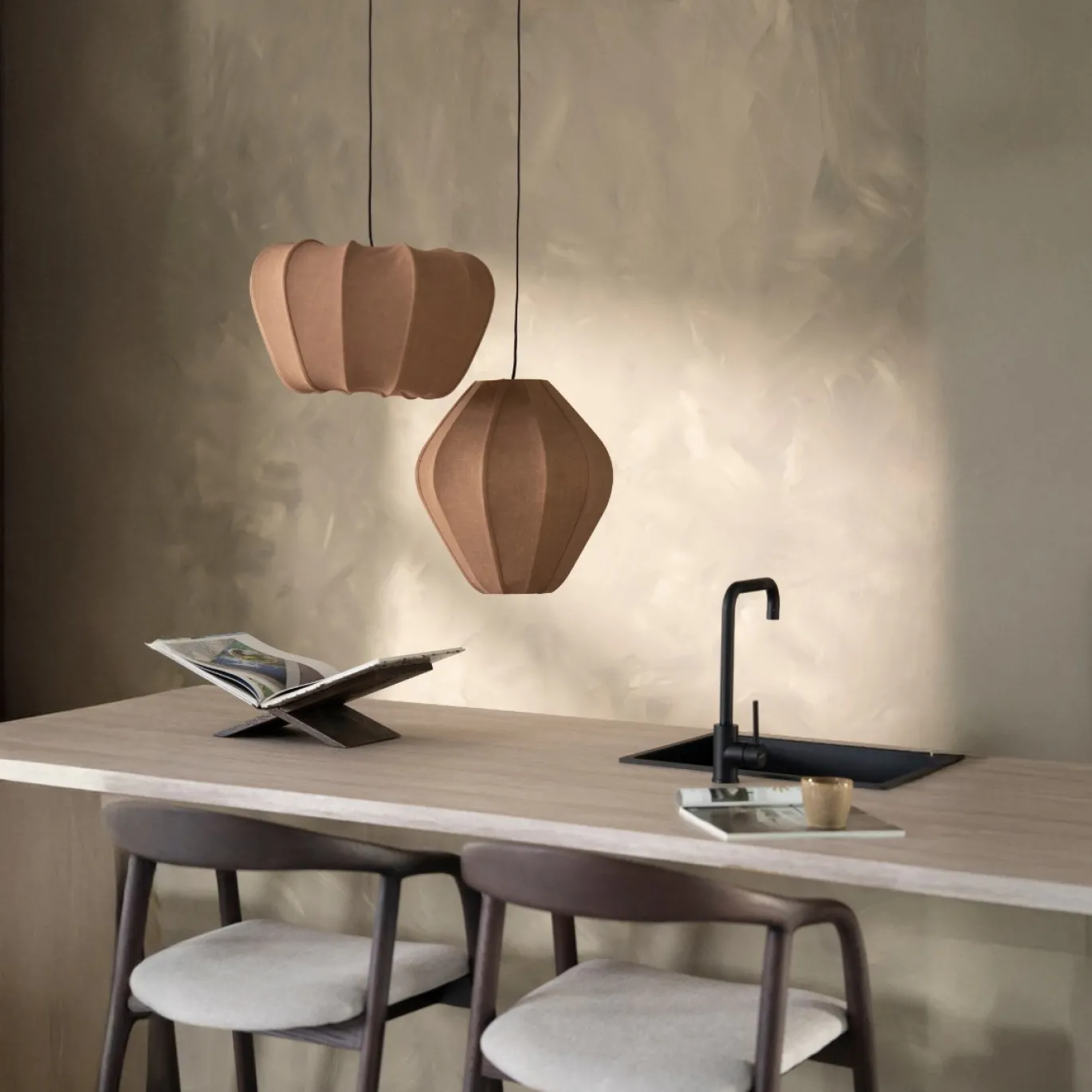 By-Boo Hanglamp Sora 2 Bruin